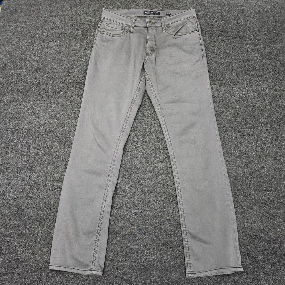BKE Mens 30x30 Jake Straight Gray‎ Pants Cotton Blend Stretch